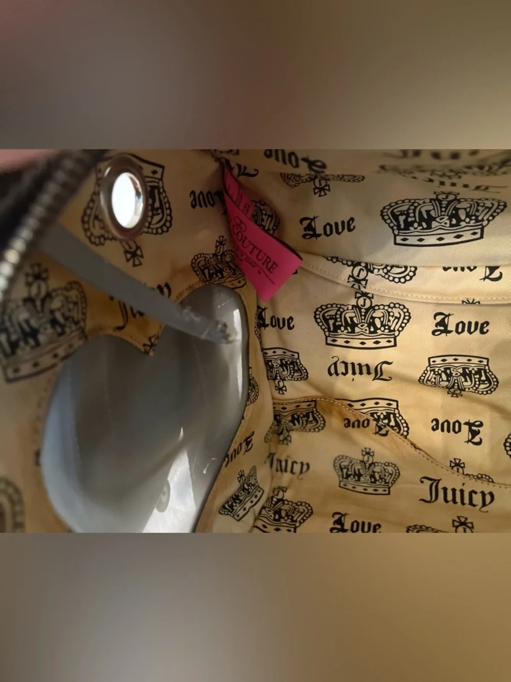 Vtg JUICY COUTURE Dog Pet Carrier Bag Purse with a Lock DOGGY COUTURE! RARE!
